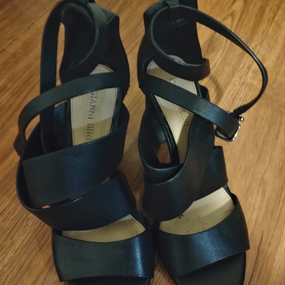 Gianni Bini Elegant Black Strappy Heels